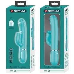 Pretty Love - Vibrador De Coelho Com Lambida Aqua Verde