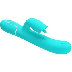 Pretty Love - Vibrador De Coelho Com Lambida Aqua Verde