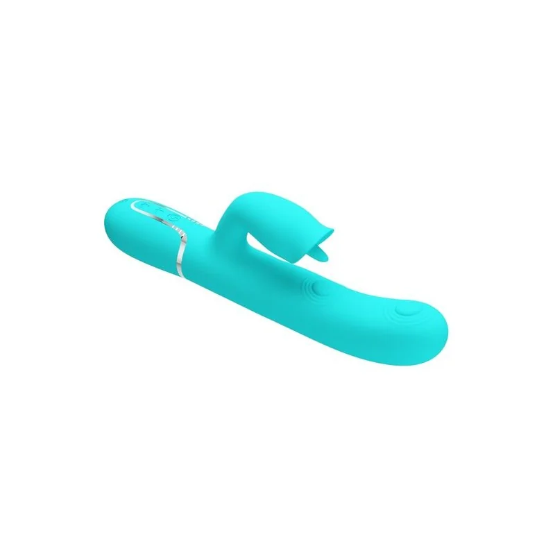 Pretty Love - Vibrador De Coelho Com Lambida Aqua Verde