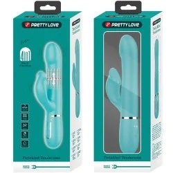 Pretty Love - Vibrador Coelho Pérolas Aqua Verde