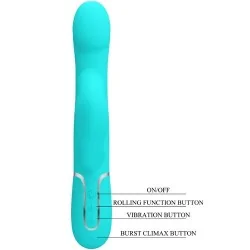 Pretty Love - Vibrador Coelho Pérolas Aqua Verde