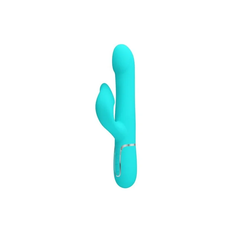 Pretty Love - Vibrador Coelho Pérolas Aqua Verde