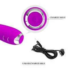 Pretty Love - Vibrador De Eletrochoque Recarregável Hector - Roxo Impermevel