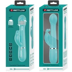 Pretty Love - Vibrador Coelho Dejon 3 Em 1 Multifuno Aqua Verde