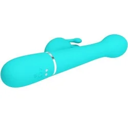Pretty Love - Vibrador Coelho Dejon 3 Em 1 Multifuno Aqua Verde