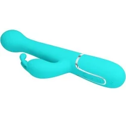 Pretty Love - Vibrador Coelho Dejon 3 Em 1 Multifuno Aqua Verde