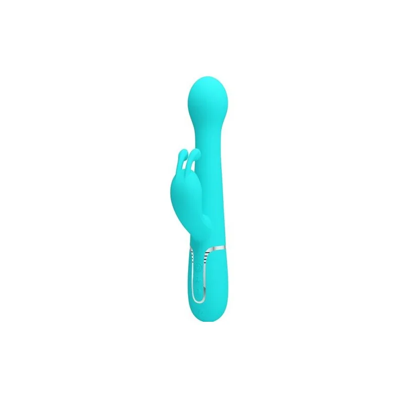 Pretty Love - Vibrador Coelho Dejon 3 Em 1 Multifuno Aqua Verde
