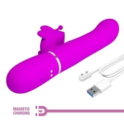 Pretty Love - Vibrador Coelho Multifunções 4 Em 1 Borbolete Roxo