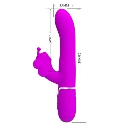 Pretty Love - Vibrador Coelho Multifunções 4 Em 1 Borbolete Roxo