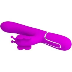 Pretty Love - Vibrador Coelho Multifunções 4 Em 1 Borbolete Roxo