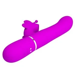 Pretty Love - Vibrador Coelho Multifunções 4 Em 1 Borbolete Roxo