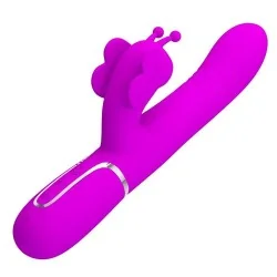 Pretty Love - Vibrador Coelho Multifunções 4 Em 1 Borbolete Roxo