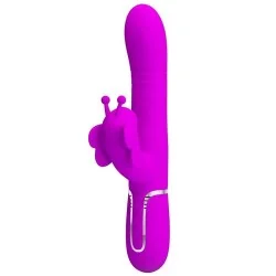 Pretty Love - Vibrador Coelho Multifunções 4 Em 1 Borbolete Roxo