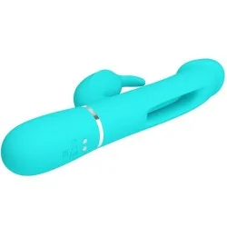 Pretty Love - Vibrador Coelho Dejon 3 Em 1 Multifuno Aqua Verde
