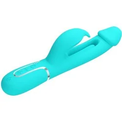Pretty Love - Vibrador Coelho Dejon 3 Em 1 Multifuno Aqua Verde
