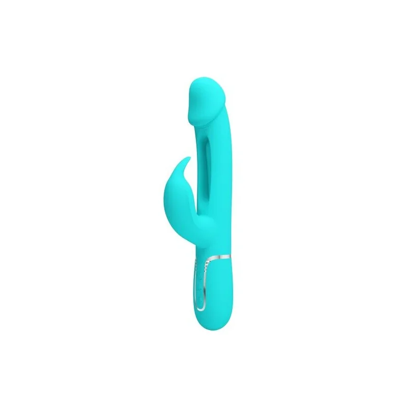 Pretty Love - Vibrador Coelho Dejon 3 Em 1 Multifuno Aqua Verde