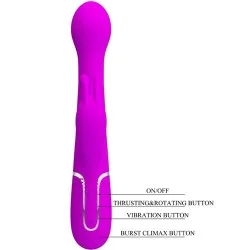 Pretty Love - Vibrador Dejon Coelho 3 Em 1 Multifuno Violeta