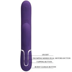Pretty Love - Perlita Vibrador G-Spot 3 Em 1 Multifuno Roxo