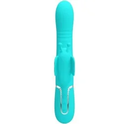 Pretty Love - Vibrador Coelho Multifunções 4 Em 1 Borboleta Aqua Verde