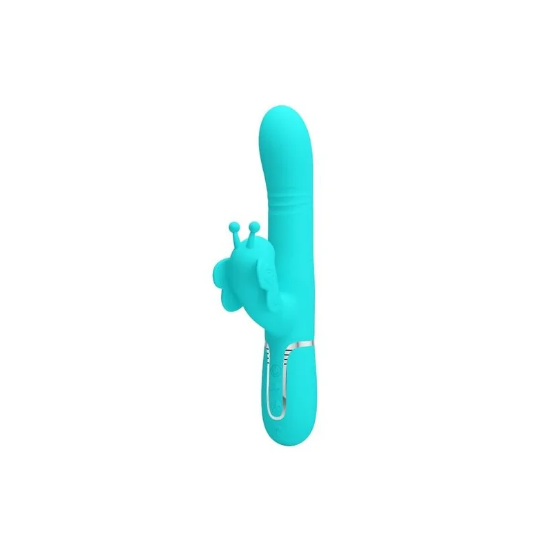 Pretty Love - Vibrador Coelho Multifunções 4 Em 1 Borboleta Aqua Verde