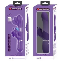 Pretty Love - Vibrador Coelho Multifunções 4 Em 1 Borboleta Roxo