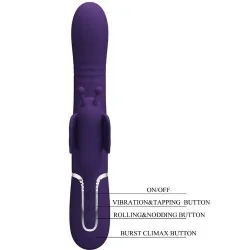 Pretty Love - Vibrador Coelho Multifunções 4 Em 1 Borboleta Roxo