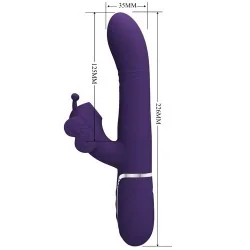 Pretty Love - Vibrador Coelho Multifunções 4 Em 1 Borboleta Roxo