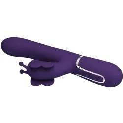 Pretty Love - Vibrador Coelho Multifunções 4 Em 1 Borboleta Roxo