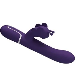 Pretty Love - Vibrador Coelho Multifunções 4 Em 1 Borboleta Roxo