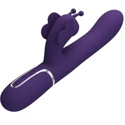 Pretty Love - Vibrador Coelho Multifunções 4 Em 1 Borboleta Roxo