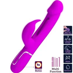 Pretty Love - Vibrador Coelho Dejon 3 Em 1 Multifuno Rosa