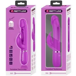 Pretty Love - Vibrador Coelho Dejon 3 Em 1 Multifuno Rosa