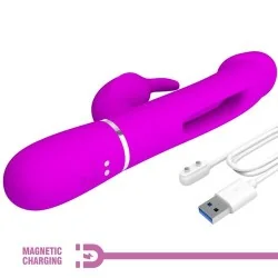 Pretty Love - Vibrador Coelho Dejon 3 Em 1 Multifuno Rosa