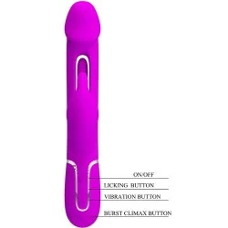 Pretty Love - Vibrador Coelho Dejon 3 Em 1 Multifuno Rosa