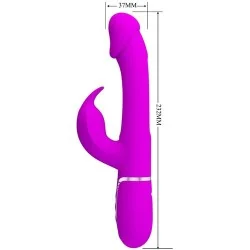 Pretty Love - Vibrador Coelho Dejon 3 Em 1 Multifuno Rosa