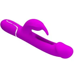 Pretty Love - Vibrador Coelho Dejon 3 Em 1 Multifuno Rosa