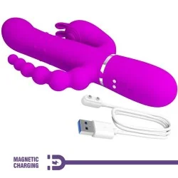 Pretty Love - Cammy Vibrador Triplo Multifuncional 4 em 1 Rosa