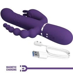 Pretty Love - Cammy Vibrador Triplo Multifuncional 4 em 1 Roxo