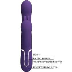 Pretty Love - Cammy Vibrador Triplo Multifuncional 4 em 1 Roxo