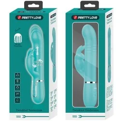 Pretty Love - Vibrador Coelho Pérolas Aqua Verde