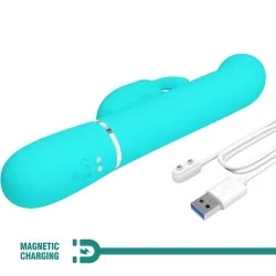 Pretty Love - Vibrador Coelho Pérolas Aqua Verde