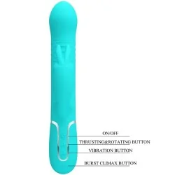 Pretty Love - Vibrador Coelho Pérolas Aqua Verde