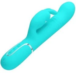 Pretty Love - Vibrador Coelho Pérolas Aqua Verde