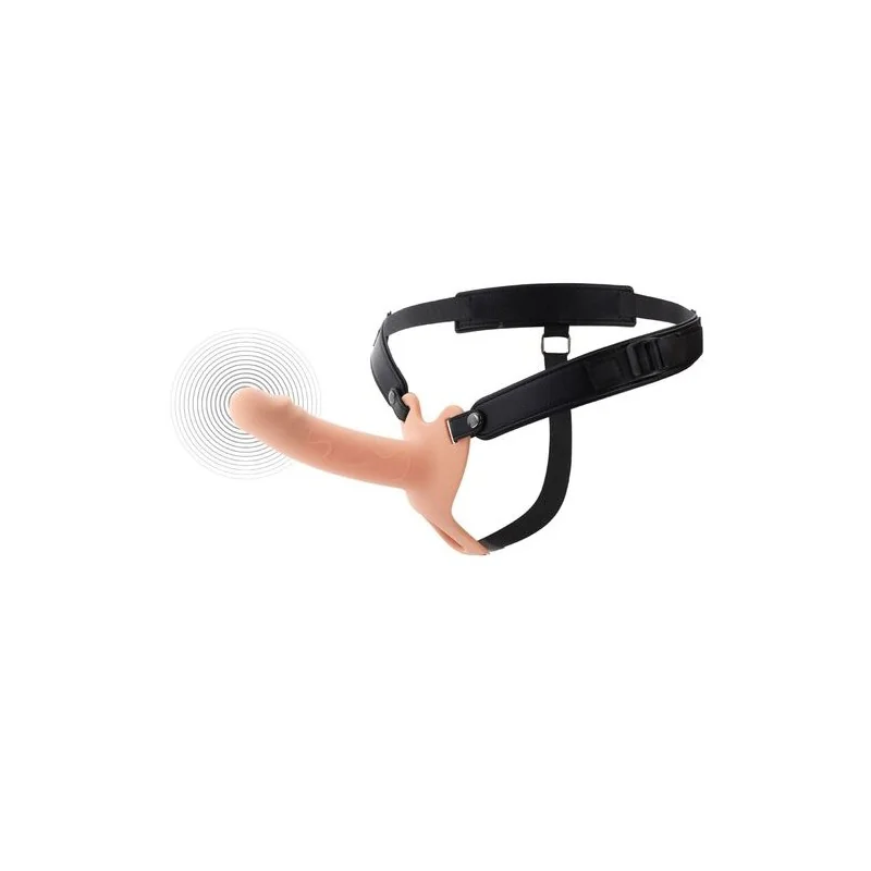 Hidden Desire - Inferno Manga Peniana Vibratória Com Strap-On 16 Cm