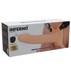 Hidden Desire - Inferno Manga Peniana Vibratória Com Strap-On 20 Cm