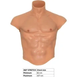 Hidden Desire - Camiseta De Torso Masculino De Silicone Alter Ego Com Detalhes Em Tom De Corpo