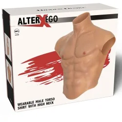 Hidden Desire - Camiseta De Torso Masculino De Silicone Alter Ego Com Detalhes Em Tom De Corpo