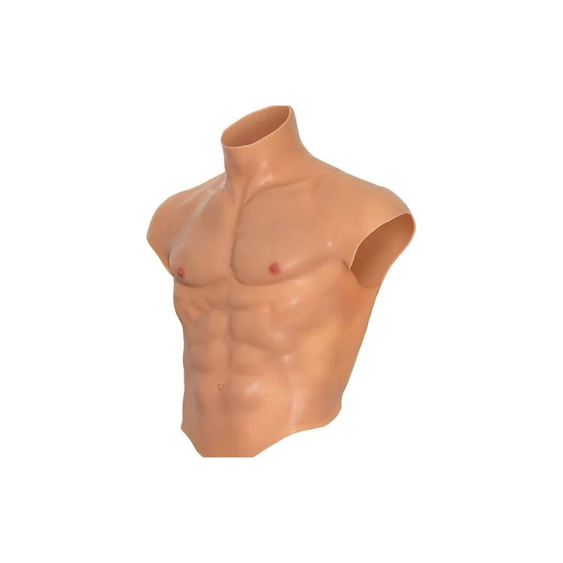 Hidden Desire - Camiseta De Torso Masculino De Silicone Alter Ego Com Detalhes Em Tom De Corpo