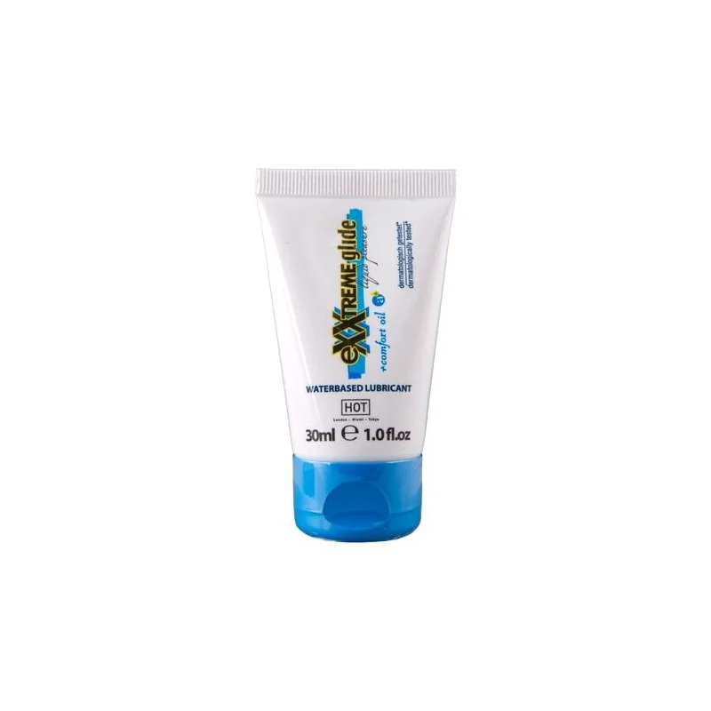 Hot - Exxtreme Glide Lubrificante À Base De Água + Óleo Confortante A+ 30 ML