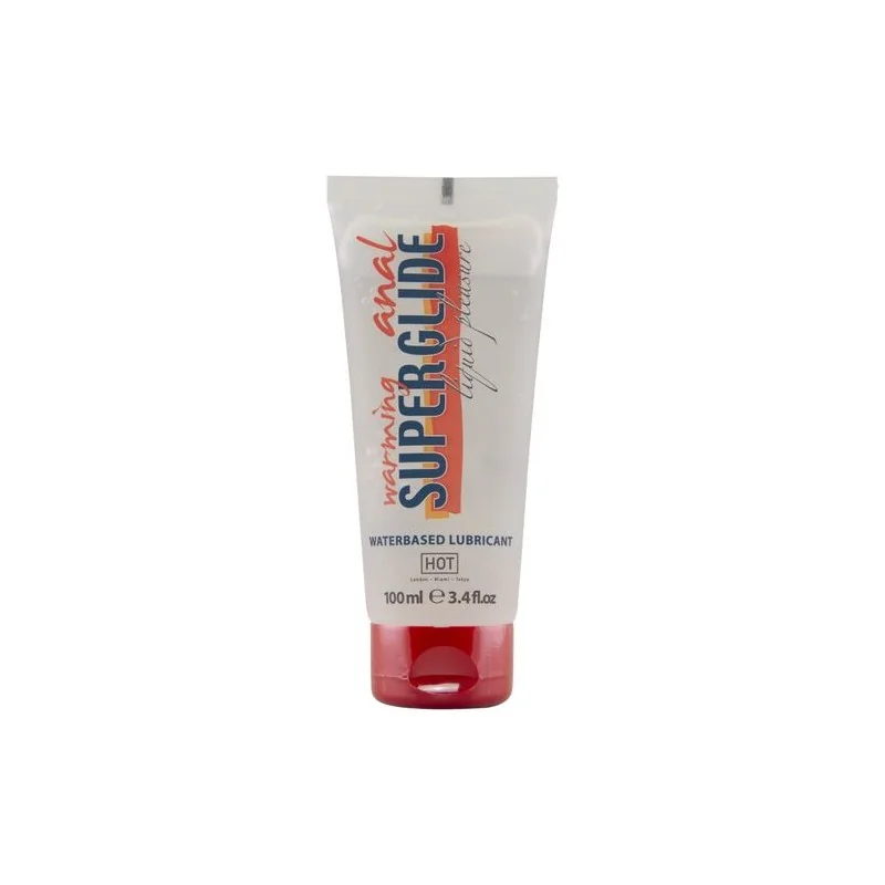Hot - Anal Superglide Lubrificante Aquecedor Líquido À Base De Água 100 ML